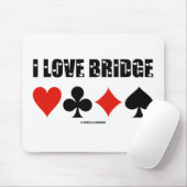 I Liebe-Brücke (vier Karten-Anzüge) Mousepad (Mit Mouse)
