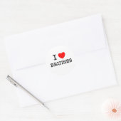 I Liebe Bruises Runder Aufkleber (Umschlag)