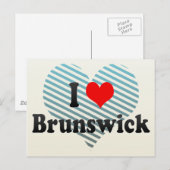 I Liebe Brunswick, Staaten Postkarte (Vorne/Hinten)
