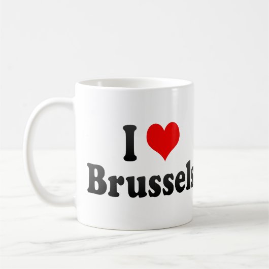 I Liebe Brüssel, Belgien Kaffeetasse (Links)