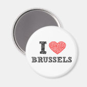 I Liebe Brüssel Magnet (Vorderseite/Rückseite)