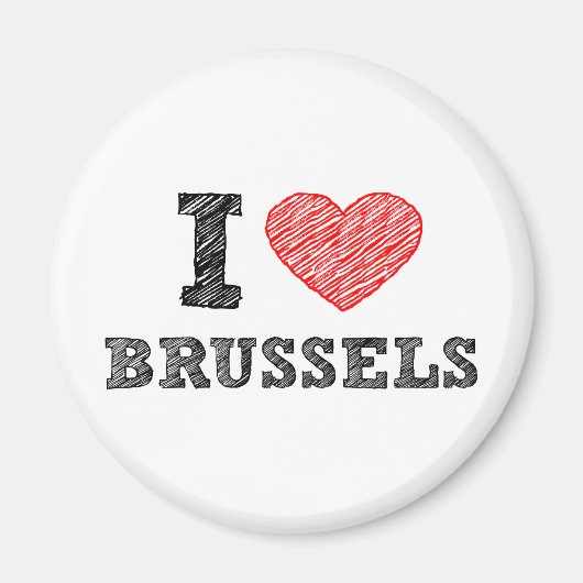 I Liebe Brüssel Magnet (Vorne)