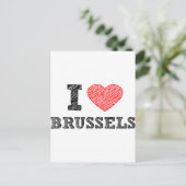 I Liebe Brüssel Postkarte (Stehend Vorderseite)