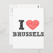 I Liebe Brüssel Postkarte (Vorne/Hinten)
