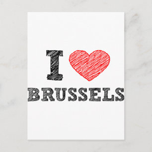 I Liebe Brüssel Postkarte