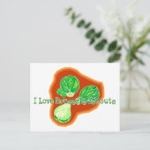 I Liebe Brüssel Sprouts Postkarte (Stehend Vorderseite)