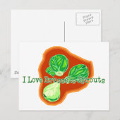 I Liebe Brüssel Sprouts Postkarte (Vorne/Hinten)