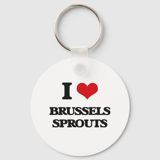I Liebe Brüssel Sprouts Schlüsselanhänger (Vorderseite)