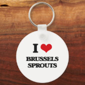 I Liebe Brüssel Sprouts Schlüsselanhänger (Vorderseite)