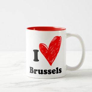 I Liebe Brüssel Zweifarbige Tasse