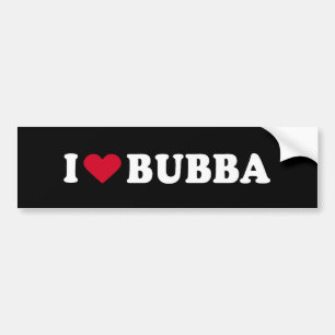 I LIEBE BUBBA AUTOAUFKLEBER