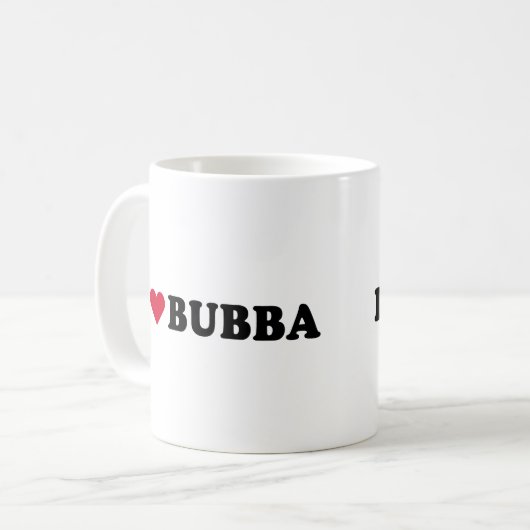 I LIEBE BUBBA KAFFEETASSE (Vorderseite Links)