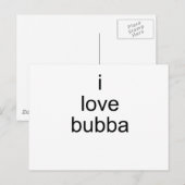 i Liebe bubba Postkarte (Vorne/Hinten)