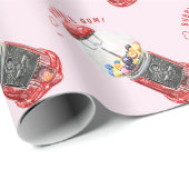 I Liebe Bubble Gum Geschenkpapier (Rolleneckpunkt)