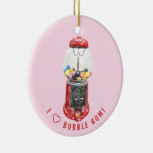I Liebe Bubble Gum Keramik Ornament (Rechts)