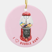 I Liebe Bubble Gum Keramik Ornament (Vorne)