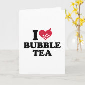 I Liebe Bubble Tee Karte (Gelbe Blume)