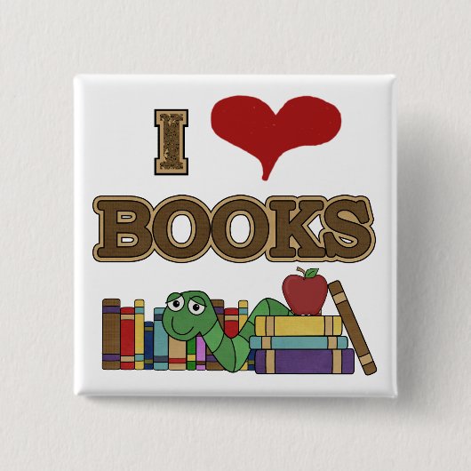 I Liebe-Bücher Button (Vorderseite)