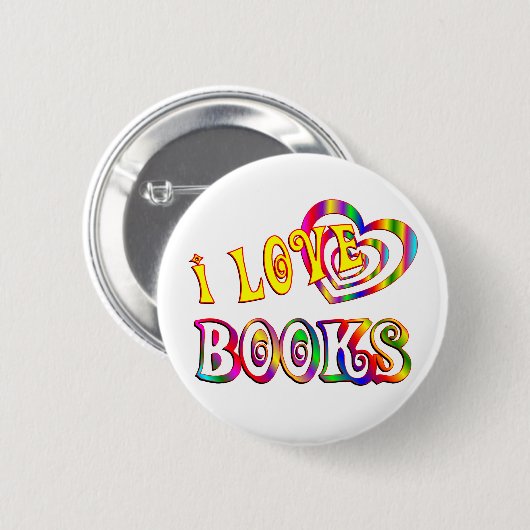 I Liebe-Bücher Button (Vorne & Hinten)