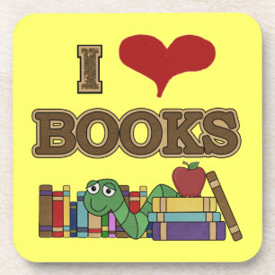 I Liebe-Bücher Getränkeuntersetzer