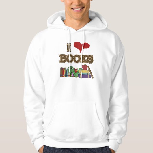 I Liebe-Bücher Hoodie (Vorderseite)