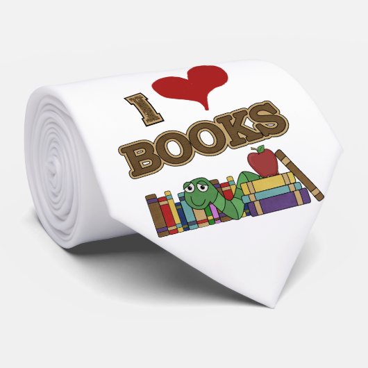 I Liebe-Bücher Krawatte (Gerollt)