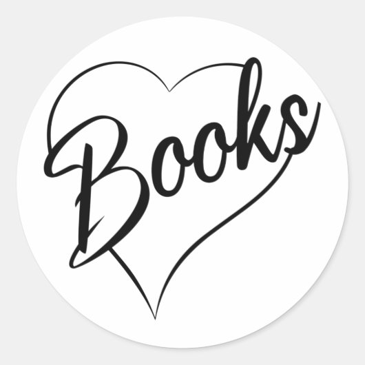 I Liebe Bücher lesen Buch Lover Reader Bibliotheka Runder Aufkleber (Vorderseite)
