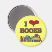 I Liebe-Bücher Magnet (Vorderseite/Rückseite)