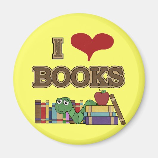 I Liebe-Bücher Magnet (Vorne)