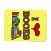 I Liebe-Bücher Magnet (Horizontal)