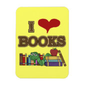 I Liebe-Bücher Magnet (Vertikal)