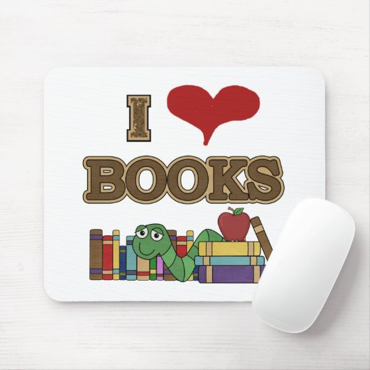 I Liebe-Bücher Mousepad (Mit Mouse)