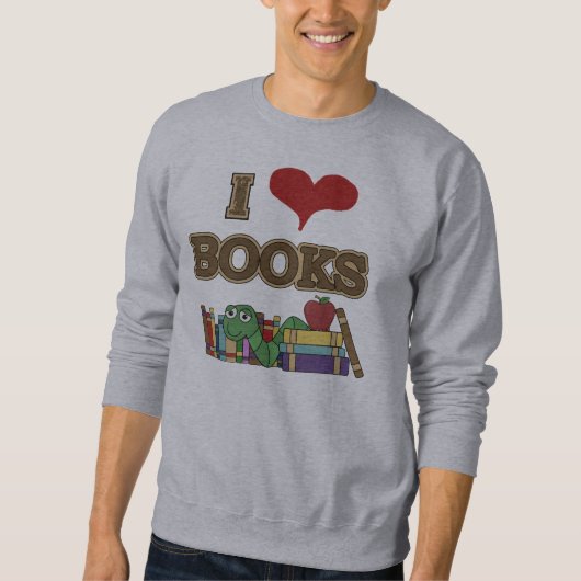 I Liebe-Bücher Sweatshirt (Vorderseite)