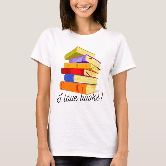 I Liebe Bücher T - Shirt (Vorderseite)