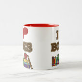 I Liebe-Bücher Zweifarbige Tasse (Mittel)