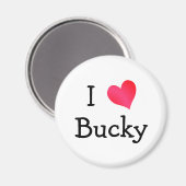 I Liebe Bucky Magnet (Vorderseite/Rückseite)