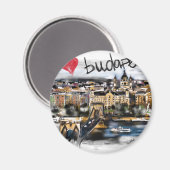 I Liebe Budapest Magnet (Vorderseite/Rückseite)