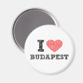 I Liebe Budapest Magnet (Vorderseite/Rückseite)