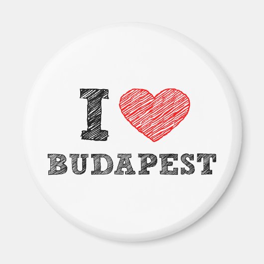I Liebe Budapest Magnet (Vorne)