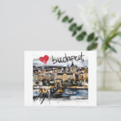 I Liebe Budapest Postkarte (Stehend Vorderseite)