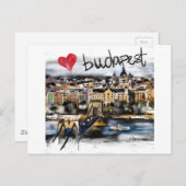 I Liebe Budapest Postkarte (Vorne/Hinten)