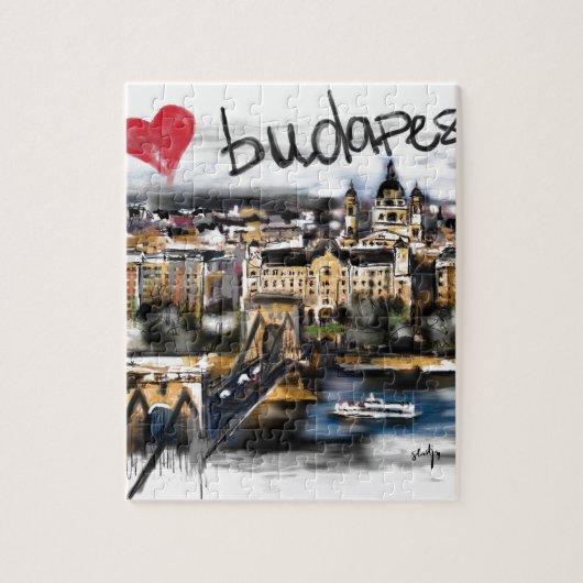 I Liebe Budapest Puzzle (Vertikal)