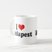 I Liebe Budapest, Ungarn Kaffeetasse (Vorderseite Links)