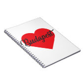 I Liebe Budapest - Ungarn Notizblock (Rechte Seite)