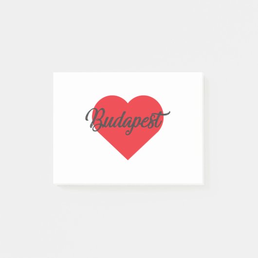 I Liebe Budapest - Ungarn Post-it Klebezettel (Vorderseite)