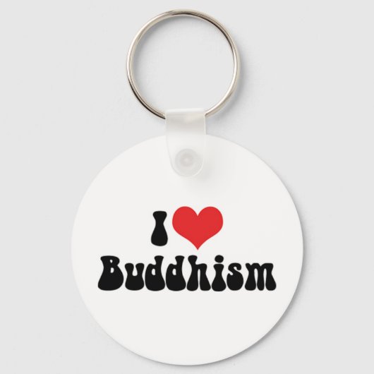 I Liebe Buddhismus Schlüsselanhänger (Vorderseite)
