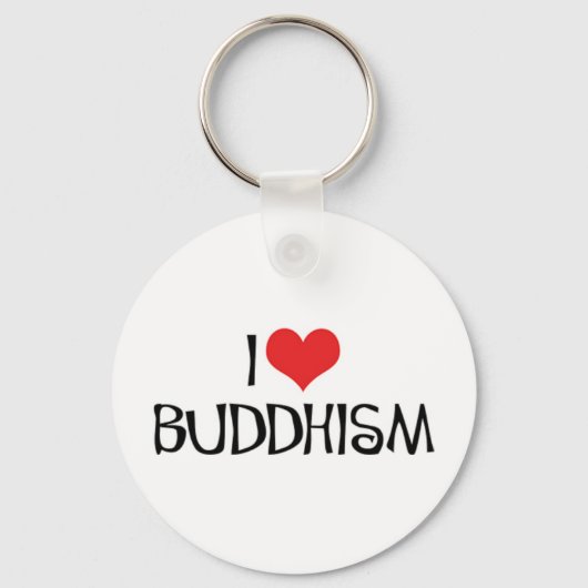 I Liebe Buddhismus Schlüsselanhänger (Vorderseite)