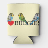 I Liebe Budgies Dosenkühler (Vorderseite)