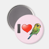 I Liebe Budgies Magnet (Vorderseite/Rückseite)