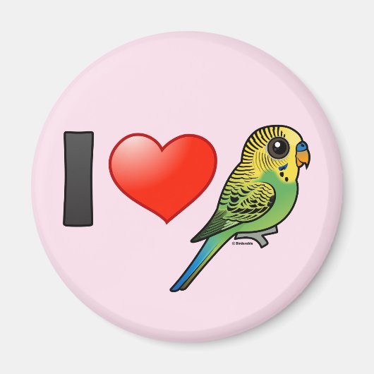 I Liebe Budgies Magnet (Vorne)
